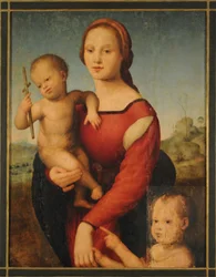 Virgem e Menino com São João (óleo sobre painel)