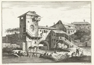 Casa com torre por água
Paisagens italianas (título da série)