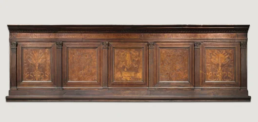 Painel superior de um armário de sacristia, c. 1460-1475.