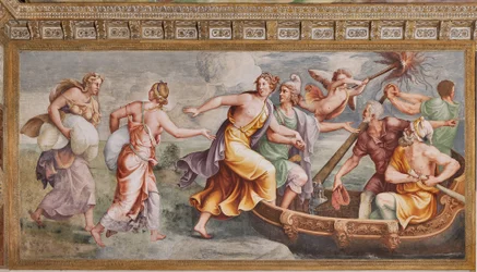 O Rapto de Helena, O Cavalo de Tróia, Câmara de Tróia (Sala di Troia)