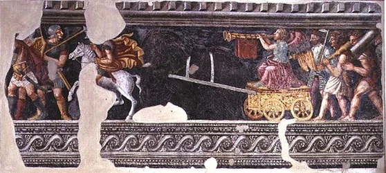 Fragmento de uma cena de um triunfo (fresco)