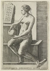 Gramática
Gramatica hermippus autor fuit (título sobre o objecto)
As sete artes liberais (título da série)