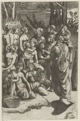 Grupo de figuras sob a estrela