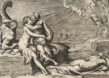 O amor de Júpiter por Juno reacendeu quando ela colocou o Cinturão de Vênus, 1546.
