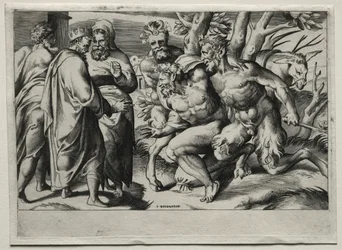 Silenus e rei Midas, meados do século XVI.