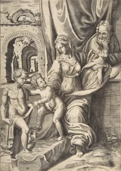 A Sagrada Família e o infante João Batista, 1531-76., 1531-76.