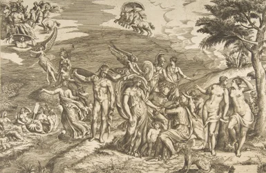 O Julgamento de Paris, c. 1550-60.