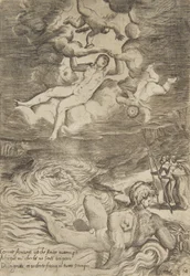 Vênus caindo com putti nas nuvens, de 