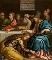 Capela do SS Sacramento, Giulio Campi, Jantar na casa de Simão 1569