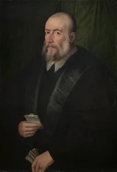 Retrato de um homem velho, meados dos anos 1500 (óleo sobre madeira)