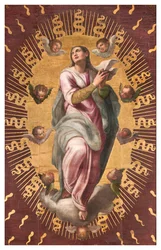 Sacristia dos Cânones, Giulio Campi 1568, Banner of the Assumption