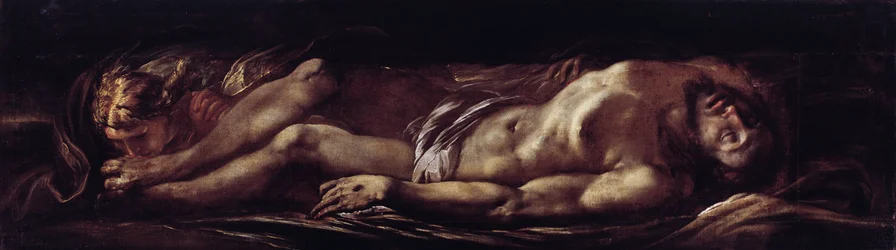 Deposição de Cristo (O Cristo Morto) Pintura de Giulio Cesare Procaccini (1574-1625) Genes, Musei di Strada Nuova (ex Palazzo Rosso) Itália