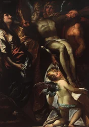 Descida da Cruz com os Santos Maria Madalena, Agostinho, Jerónimo e Anjos, c.1618 (óleo sobre tela)