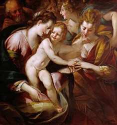 O casamento místico de Santa Catarina, c. 1616-1618.