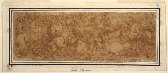 Desenho, cena de batalha, 1524-46