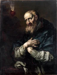 São François-de-Sales (São François de Sales) (1567-1622), Eveque de Geneve Pintura de Giuseppe Antonio Pianca (1703-1757) Genes do século XVIII, Galleria di Palazzo Bianco