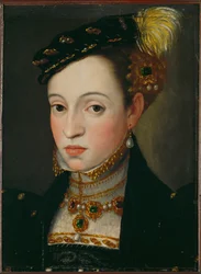 Arquiduquesa Magdalena, filha do imperador Fernando I (óleo sobre madeira)