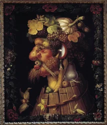 Outono. Alegoria sobre as Estações. Pintura de Giuseppe Arcimboldo (1527-1593). Museu do Louvre.