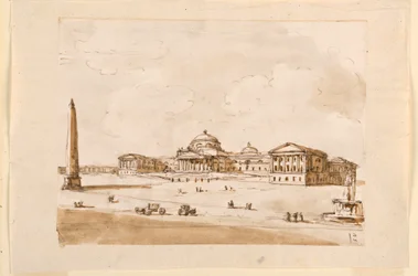Projeto para uma praça com um palácio