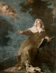 Santa Margarida de Cortona (óleo sobre tela)