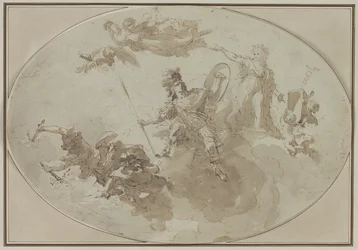 Estudo de teto: Alegoria da paz e da guerra, c. 1800.