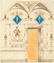 Decoração de parede de Pompeia