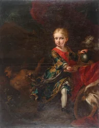 O Infante Fernando de Borbón, como o deus Marte