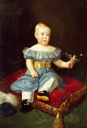 Retrato do Príncipe Luís, Bourbon-Two Sicilies, Conde de Aquila em criança (Nápoles