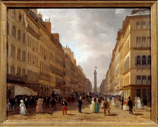 Vista da rue de la Paix em Paris pintura de Giuseppe Canella (1788-1847) 1830 Sol. 0,31x0,16 m Paris, Musee Carnavalet - Vista da Rue de la Paix em Paris. Pintura de Giuseppe Canella (1788-1847)