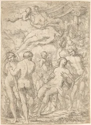 Alegoria com figuras mitológicas