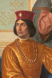 A corte de Ludovico il Moro, pormenor com Ludovico il Moro