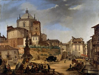 A igreja de São Lourenço em Milão