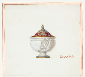 Taça coberta de ágata