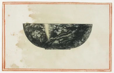 Taça de mármore preto