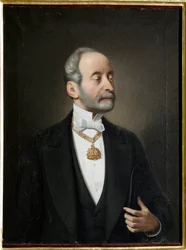 Retrato de Raffaele de Ferrari, Duque de Galliera (1803-1876) Pintura de Giuseppe Isola (1808-1893) 1876 Genes, Musei di Strada Nuova