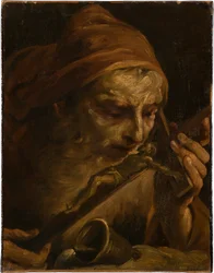 Santo Antão Abade beijando o crucifixo