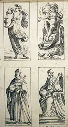 Cartões de tarô do século XVII por Giuseppe Maria Mitelli