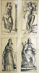 Cartões de tarô do século XVII por Giuseppe Maria Mitelli