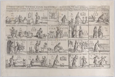 Gioco Delle Donne, E Sue Facende Game of Wives, And Their Chores, 1654-1718.