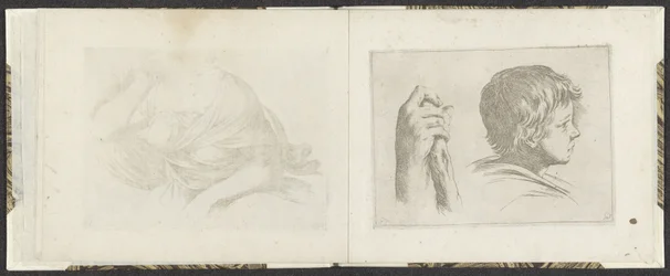Mão com um pau de madeira e cabeça de um rapaz
Exemplos de desenho (título da série)
Mitelli intaglio (título da série)