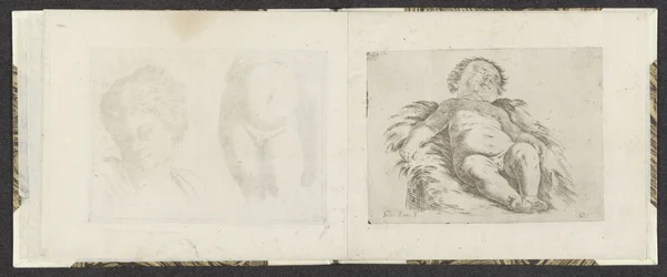 Bebé nú reclinado
Exemplos de desenho (título da série)
Mitelli intaglio (título da série)