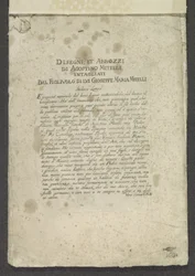 Impressão do título com prefácio encomendado Ornamenten (título da série) Desenhos e Esboços de Agostino Mitelli Esculpidos por Seu Filho Gioseppe Maria Mitelli (título da série no objeto)
