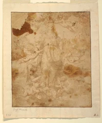 Desenho, Estudo para A Ascensão da Virgem, 1650-85