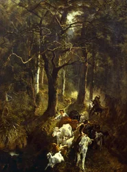 Pastoreio em Fontainebleau, de Giuseppe Palizzi (1812-1888).