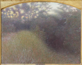 Pôr do sol, Giuseppe Pellizza da Volpedo (óleo)