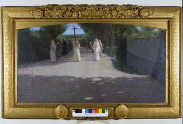 A procissão. Pintura de Giovanni Pellizza da Volpedo (1868-1907)