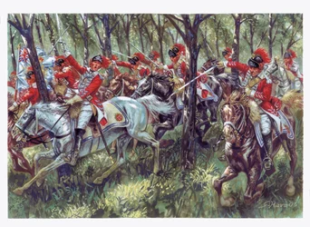 Guerra da Independência Americana (1775-1783): o ataque dos colonos americanos - Guerra Revolucionária Americana - Ilustração de Giuseppe Rava