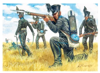 Primeiro Império: o regimento de infantaria dos Brunswicks Negros - Primeiro Império: regimento de infantaria do batalhão Leib de Brunswick (ilustração)