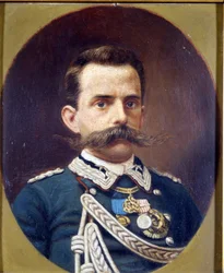 Humbert I (1844-1900). Pintura de G. Riva. Museo del Risorgimento. Milão