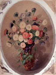 Bando de margaridas Aquarela de Giuseppe Roda (século XIX) 1863 Dim 70x51 cm Genes, Galleria d